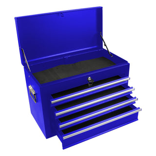 6 Drawer Lockable Tool Cabinet On Wheels, Steel Rolling Tool Chest With Detachable Toolbox