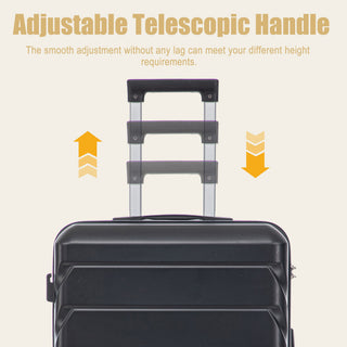 Hard Shell Luggage With Scratch Resistant Surface, 4 Wheels, Combination Lock & Side Hooks