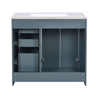 Bathroom Vanity With Sink Combo, Storage Cabinet, Freestanding Set With 3 Drawers & Soft Closing Doors