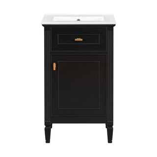 Bathroom Vanity With Sink, Adjustable Shelf, Tilt-Out Drawer