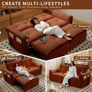 2 In 1 Convertible Sofa Bed For Living Rooms
