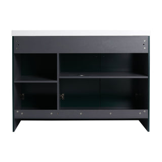 Contemporary Freestanding Bathroom Vanity With Resin Sink & Soft-Close Cabinet Doors