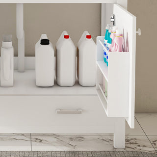 43" Bathroom Vanity, Multi Functional Cabinet - White