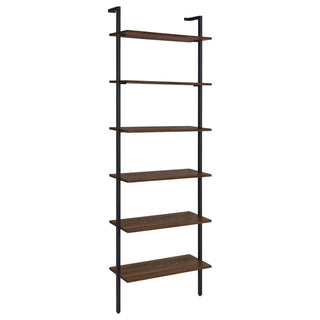 Christy - Owens - 6 Shelf Wall Bookshelf - Walnut