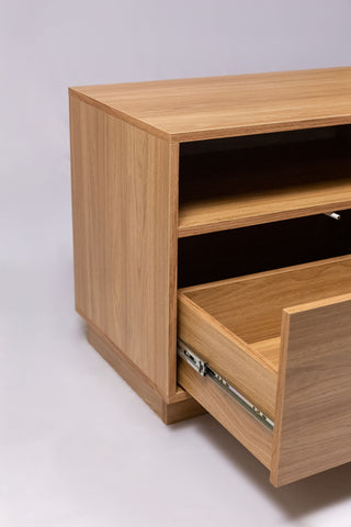 TV Stand For TVs Up To 45" With 1 Door, 1 Drawer, 1 Open Shelf - Oak