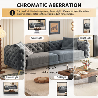 3 In 1 Convertible Sleeper, Deep Seat Pull Out Sofa Bed, Button Tufted