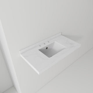 Basin Sink, Triple Faucet Holes, 2" Thick Rim, Sink Only
