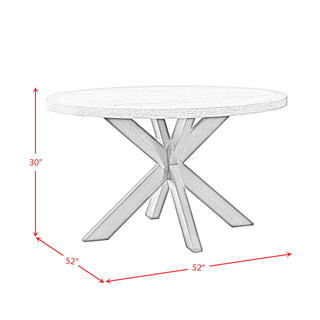 Axel - 5 Piece Standard Height Dining Set (Round Table And Four Fabric Chairs) - Espresso / Light Gray