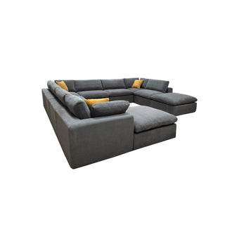 Custom Configuration Modular Sectional & Toss Pillows