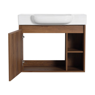 Wall Mounted Bathroom Vanity With Sink & Soft Close Door