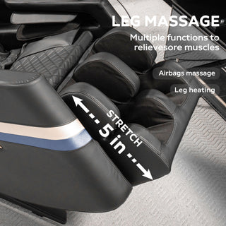 Massage Chair Recliner, Zero Gravity & Full Body Air Pressure - Black