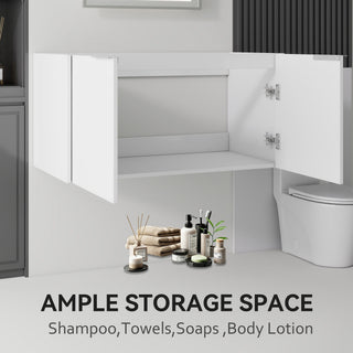 Floating Bathroom Vanity Cabinet With Soft Close Double Doors, Spacious Interior Storage, Wall Mounted, Cabinet Only