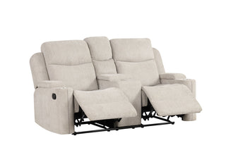 Galya - 3 Piece Living Room Set Sofa Loveseat Chair - Light Gray