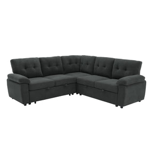 Convertible Sectional Sofa Bed With Pull Out Sleeper And Storage