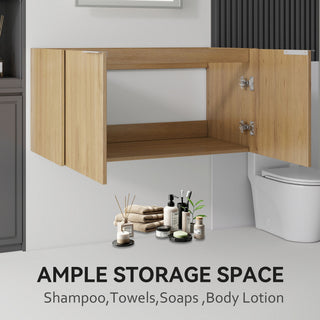 Floating Bathroom Vanity Cabinet With Soft Close Double Doors, Spacious Interior Storage, Wall Mounted, Cabinet Only