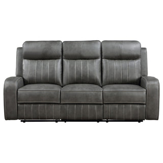 Forrest - Motion Reclining Sofa Comfort With Elegant Tufting And Wide Track Arms - Gray