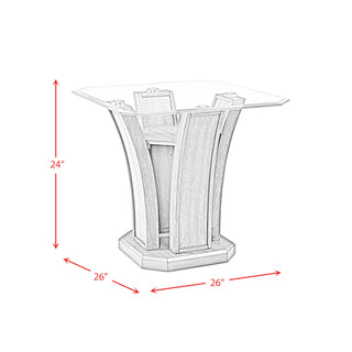 Dapper - Square End Table - Gray