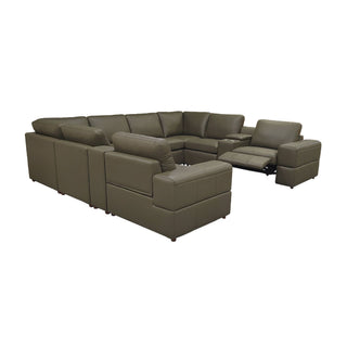 Upholstered Large Arms Sectional With Recliner Seats