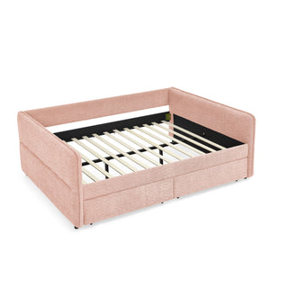 Upholstered Daybed & 2 Drawers
