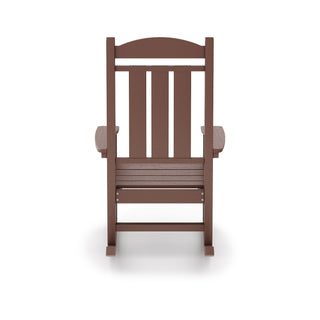Traditional Porch Rocker Classic HDPE Poly Lumber For Porch, Patio, And Garden Comfort
