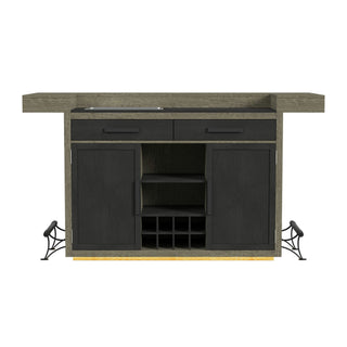 Jemma - Bar Table With Light - Gray And Dark Espresso