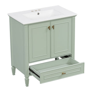 Freestanding Vanity With 1 Drawer & 2 Soft Close Doors With Door Mounted Storage