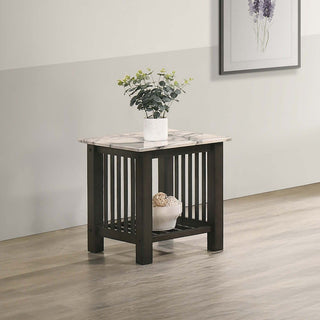 3 Piece Occasional Table Set, 1 Coffee Table And 2 End Tables, Open Storage Design - Walnut