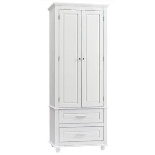 Tall Storage Cabinet With 2 Drawers For Bathroom