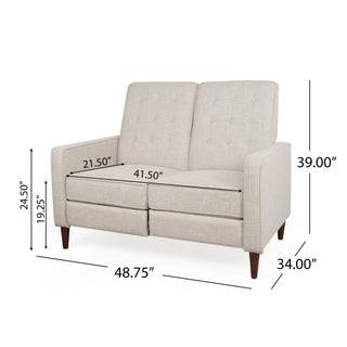 Manville - Contemporary Tufted Loveseat Pushback Recliner
