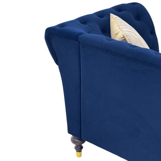 Chesterfield Sofa, 3 Seat Couch With Deep Button Tufted Back, Rolled Arms