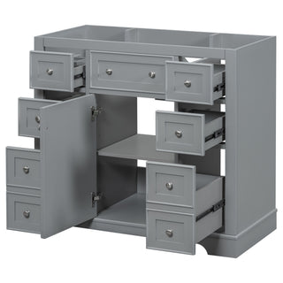 Modern Bathroom Vanity Base Only With 1 Cabinet And 6 Drawers