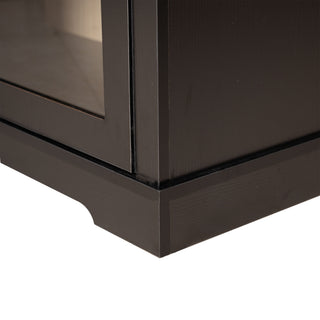 Sideboard Cabinet With 1 Drawer And 2 Arched Doors With Adjustable Shelves For Entryway - Black