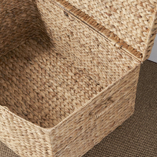 Rectangular Curve Trunk With Handles For Clothes, Toys, Magazines And Book Storage - Light Brown