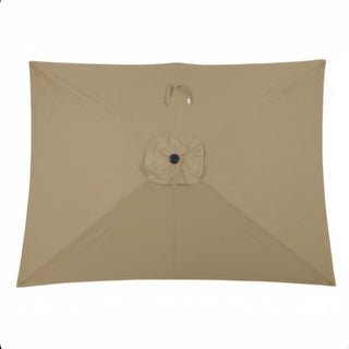 Rectangular Patio Umbrella With Crank Tilt, Polyester UV-Resistant Canopy