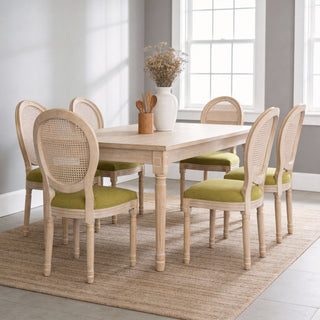 French Country Dining Chairs & Round Back (Set of 2)