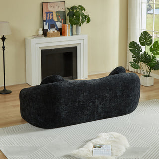 Curved Convertible Sofa, 2 In 1 Frameless Folding Sofa Bed With Pull Out Base And Deep Seat