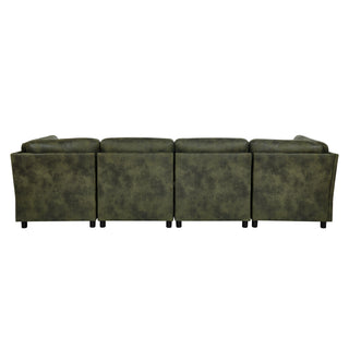Upholstered Modular Sectional With Custom Configuration And Removable Cushions