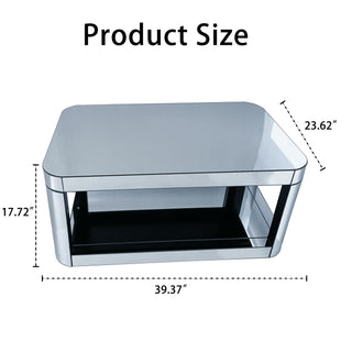 Coffee Table, Rectangular - Silver