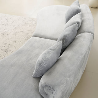Modern Curved Sofa With Pillows