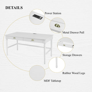 Modern Writing Desk With Drawers For Home Office