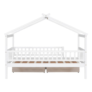 House Bed With 2 Drawers