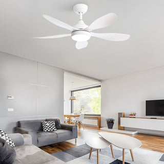 42" Ceiling Fan With Remote Control, DC Reversible Motor, 6 Speeds, 3Cct LED Light - White