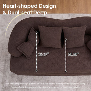 Foldable Sofa Bed, Boneless Couch Convertible Sleeper With 4 Pillows