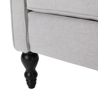 Armchair Recliner With Pushback Mechanism And Wingback Design
