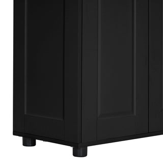 Storage Cabinet With Adjustable Shelves, 2 Doors, Rectangle Design For Bathroom