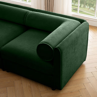 Modern (Set of 6) Modular Sectional Sofa With Storage Soft Cylindrical Design For Living Room - Green