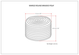 Margo - Handcrafted Round Pouf