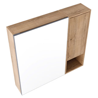 29.63" Wall Mounted Bathroom Cabinet With Adjustable Shelves Storage Cabinet - Imitative Oak
