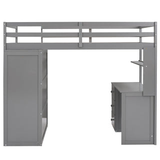 Loft Bed With Drawers, Desk, And Wardrobe