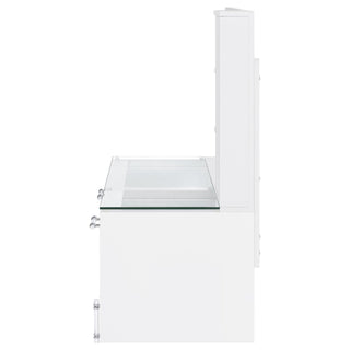Kerr - 2 Drawer Makeup Vanity Table With Mirror And Stool
